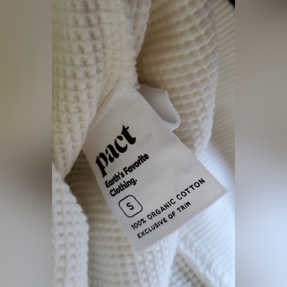 Pact Cream Waffle Henley Lounge Set - Picture 6 of 9